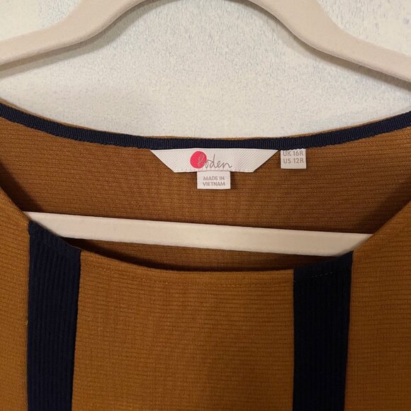 Boden Mustard and Navy Tunic Size 12 - Picture 3 of 4